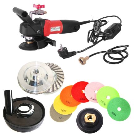 Hardin CCGRINDPOLSET220 220V 5-Inch Variable Speed Concrete Wet Polishing Grinding Kit (220 Volt is for Europe and parts of Asia and Central America)