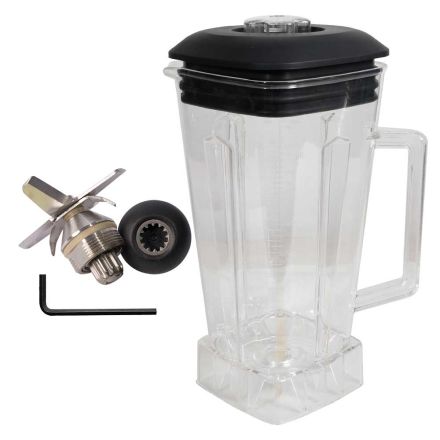 Hardin VMUJUG6 Vita-Mix Replacement 64oz Polycarbonate Container Jug with Top Cover, 6 Blade Leaf, Socket & Hex Key